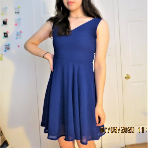 Royal blue evening dress - Picture 2 of 6